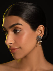 Pure Silver Traditional Maharashtrian Earrings - Chandnya