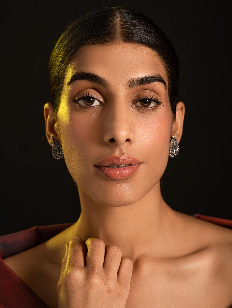 Pure Silver Traditional Maharashtrian Earrings - Chandra-Tilak