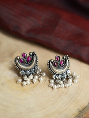 Pure Silver Traditional Maharashtrian Earrings - Chandreshi