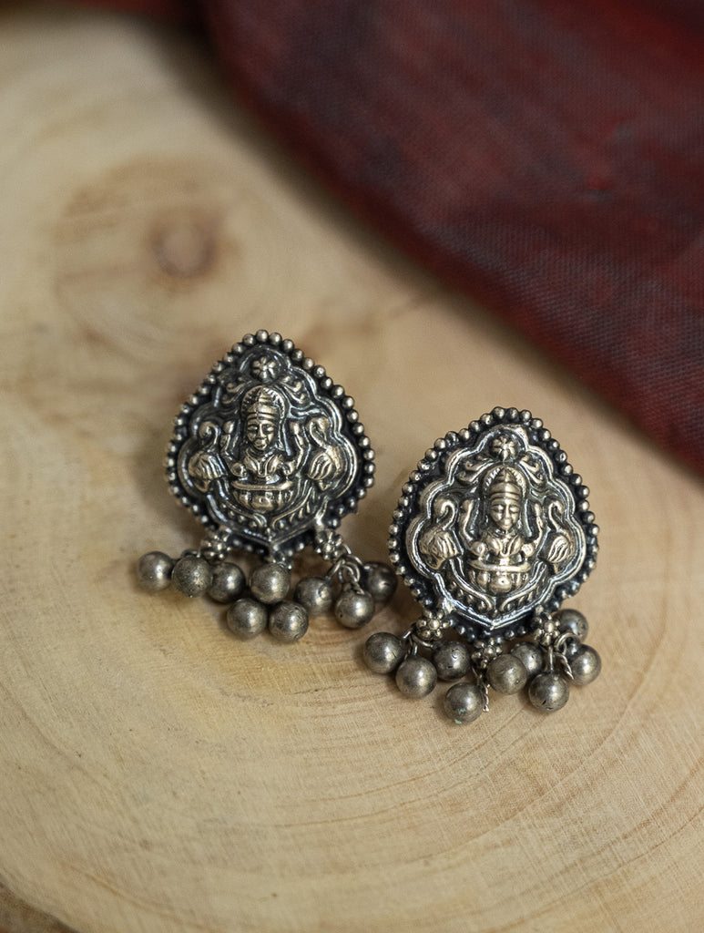 Pure Silver Traditional Maharashtrian Earrings - Devyani Studs