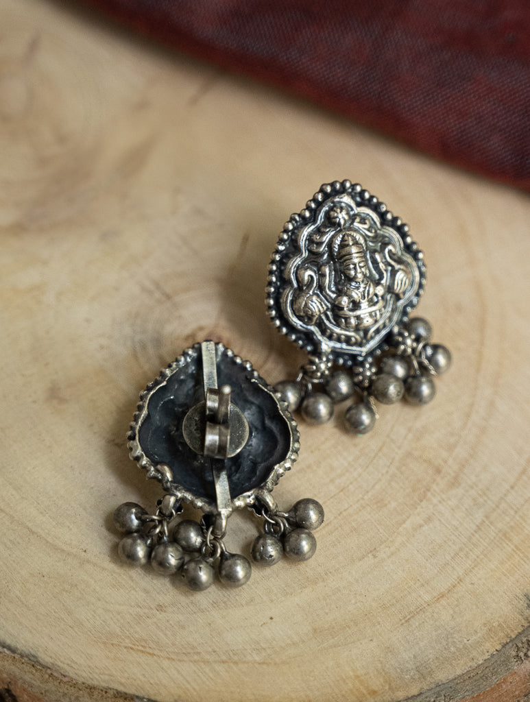 Pure Silver Traditional Maharashtrian Earrings - Devyani Studs