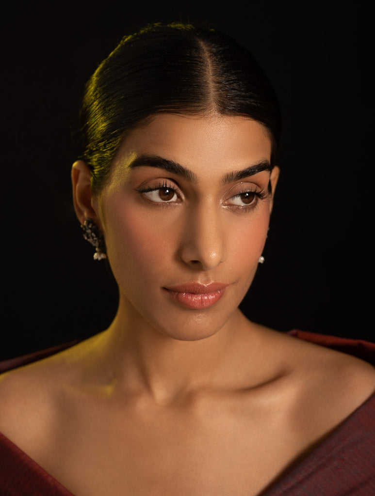 Pure Silver Traditional Maharashtrian Earrings - Gauri Studs