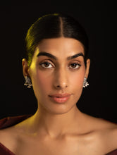 Load image into Gallery viewer, Pure Silver Traditional Maharashtrian Earrings - Kamalini Studs