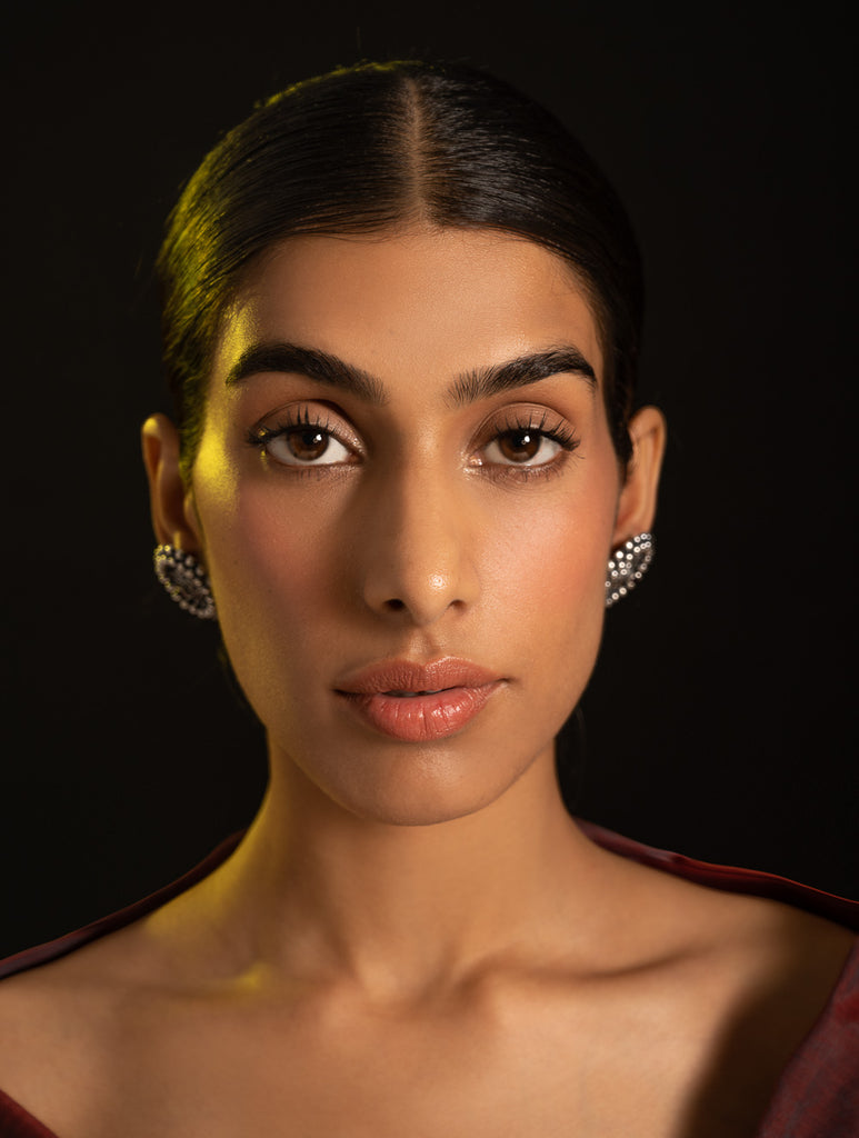 Pure Silver Traditional Maharashtrian Earrings - Kusum Mandala