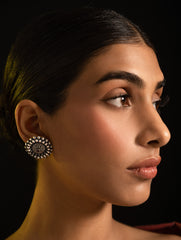 Pure Silver Traditional Maharashtrian Earrings - Kusum Mandala