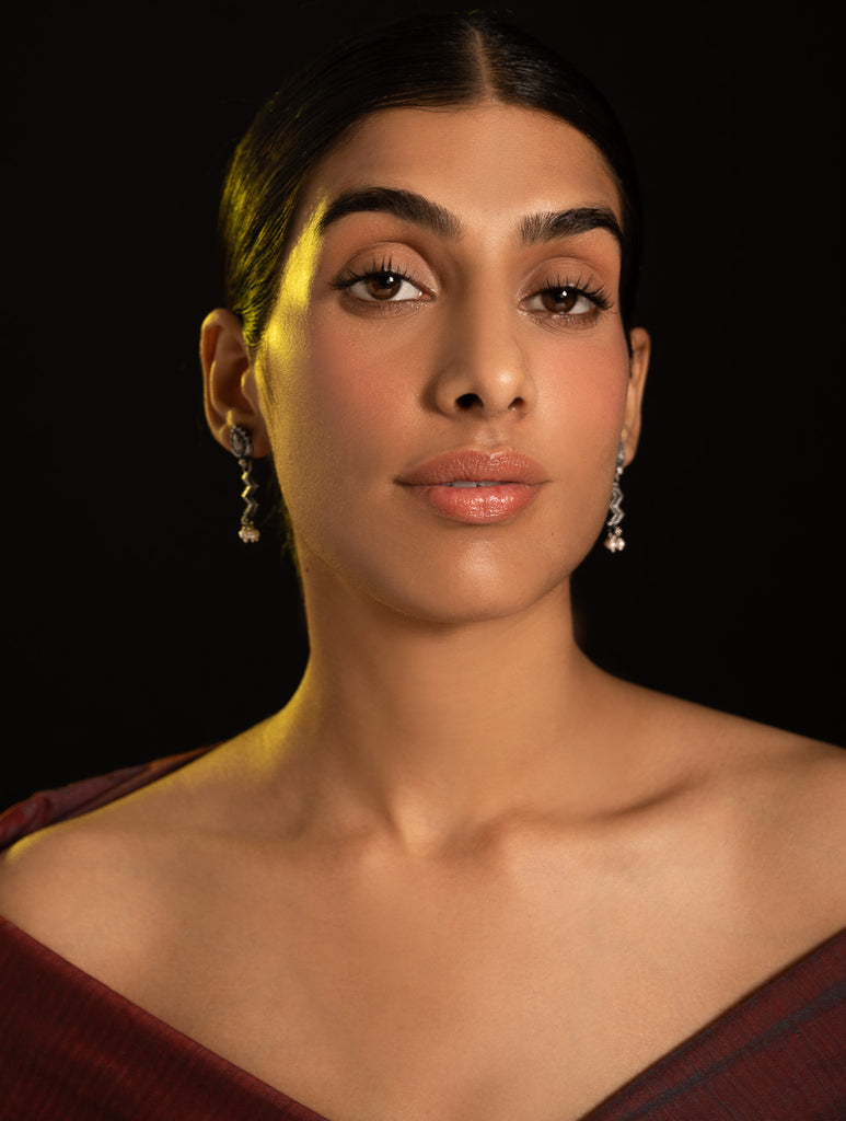 Pure Silver Traditional Maharashtrian Earrings - Leher