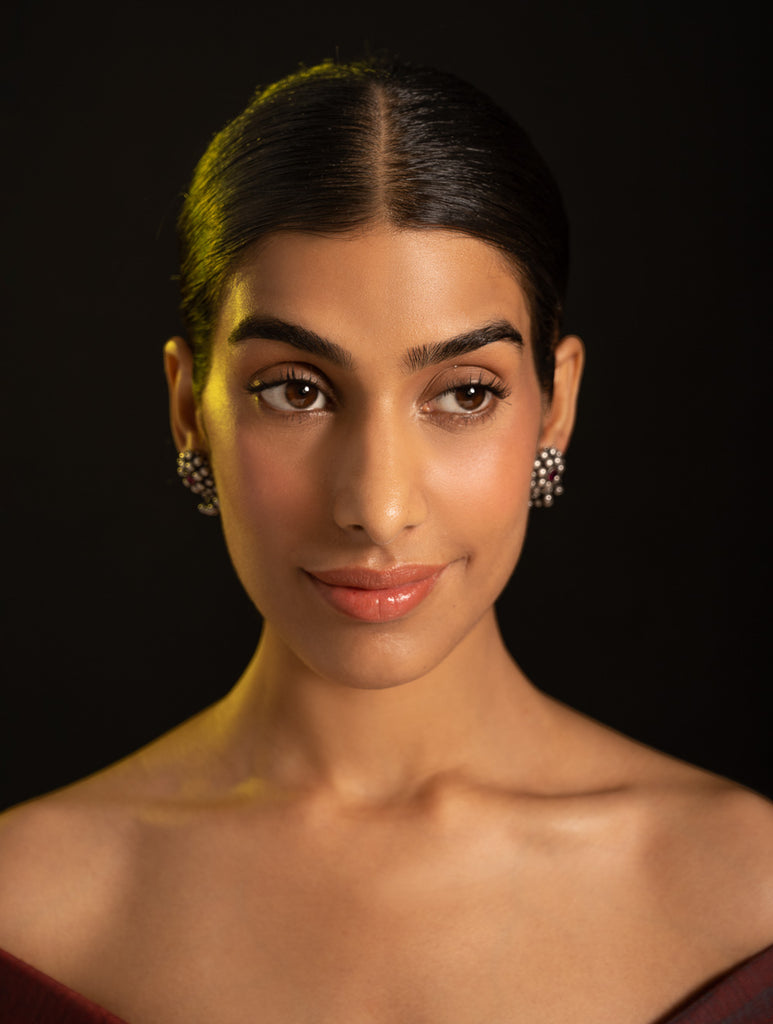 Pure Silver Traditional Maharashtrian Earrings - Manjiri