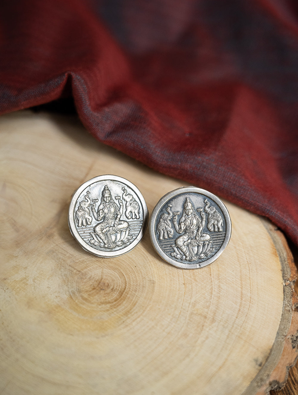 Pure Silver Traditional Maharashtrian Earrings - Mohar