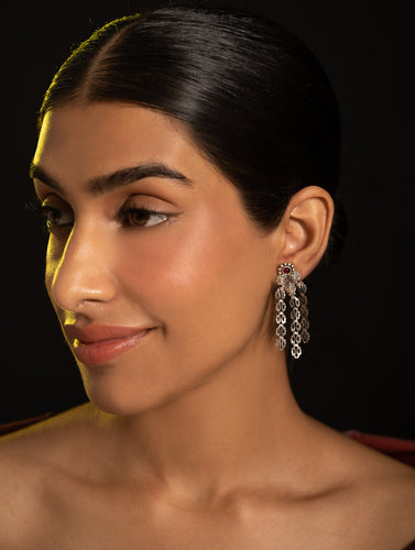 Pure Silver Traditional Maharashtrian Earrings - Pohehaar