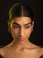 Load image into Gallery viewer, Pure Silver Traditional Maharashtrian Earrings - Pushpak