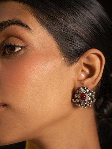 Pure Silver Traditional Maharashtrian Earrings - Pushpak