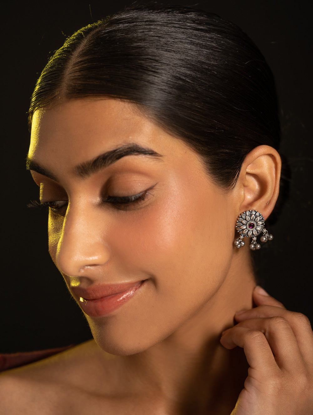 Pure Silver Traditional Maharashtrian Earrings - Shravani