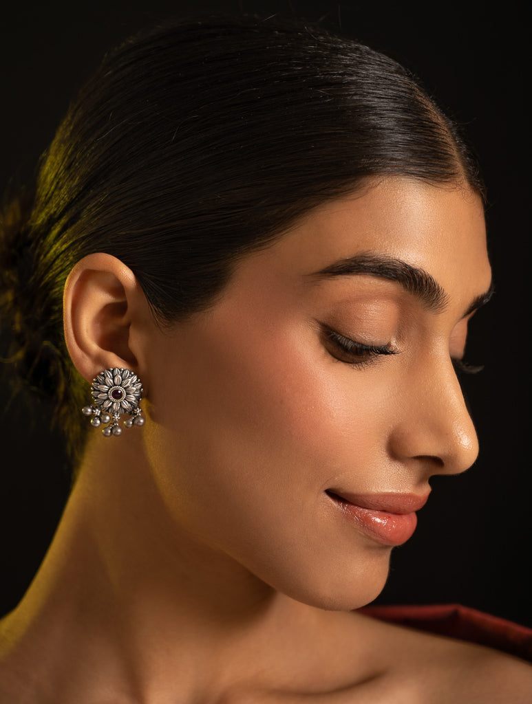 Pure Silver Traditional Maharashtrian Earrings - Shravani