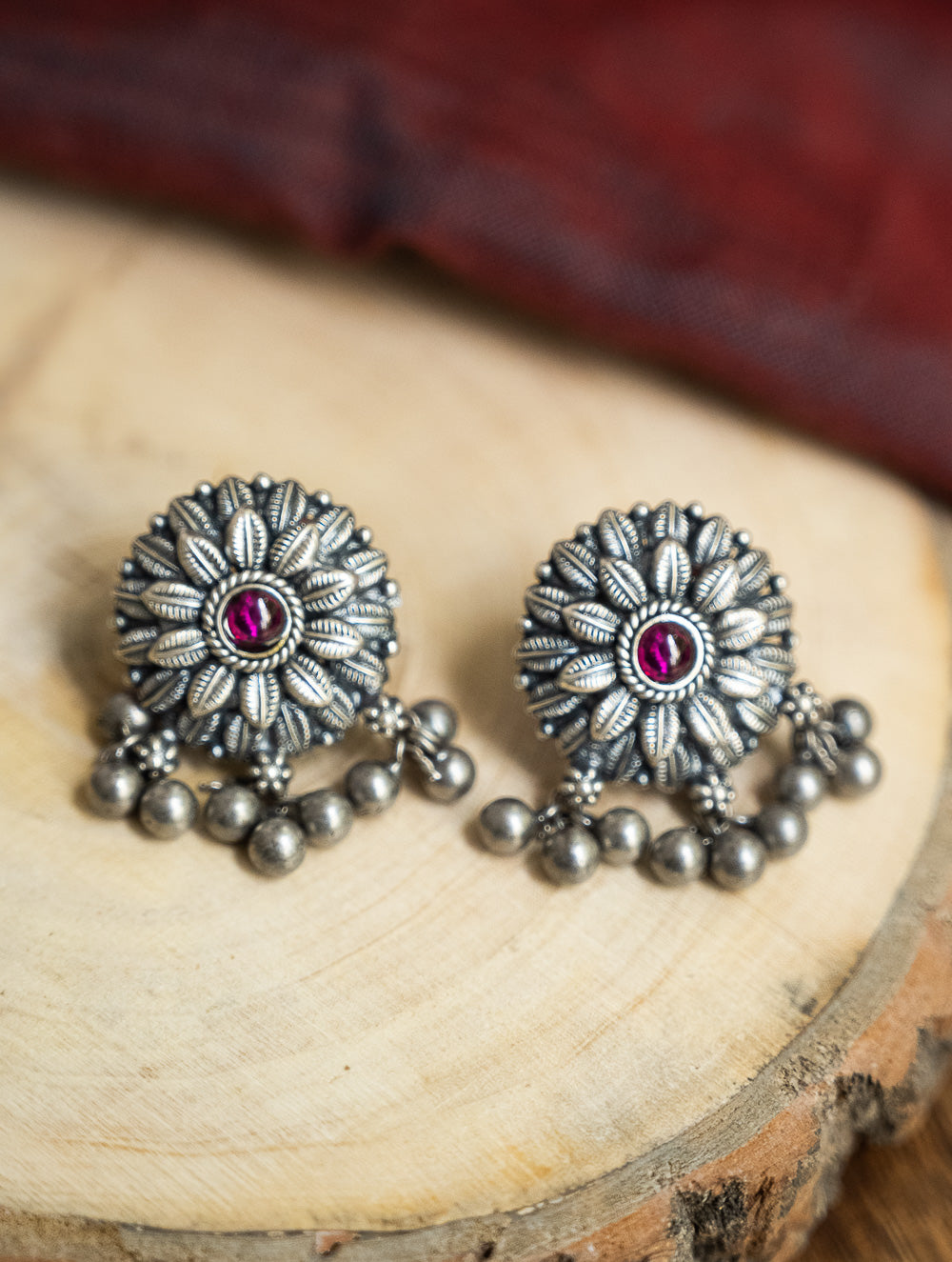 Pure Silver Traditional Maharashtrian Earrings - Shravani