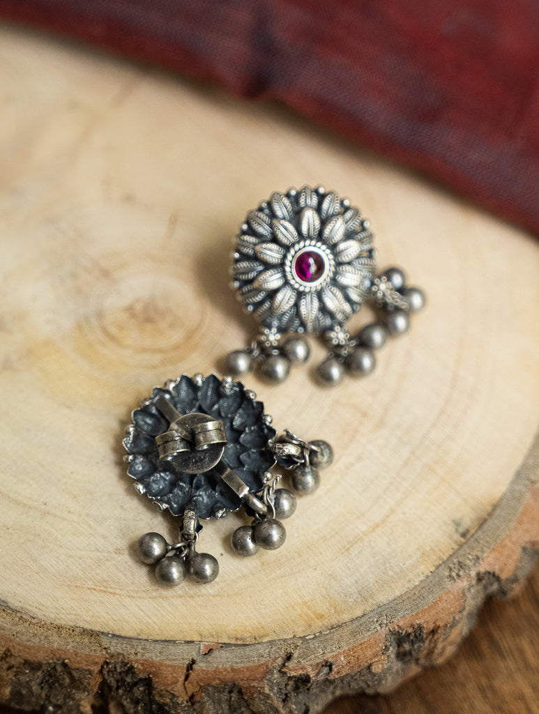 Pure Silver Traditional Maharashtrian Earrings - Shravani
