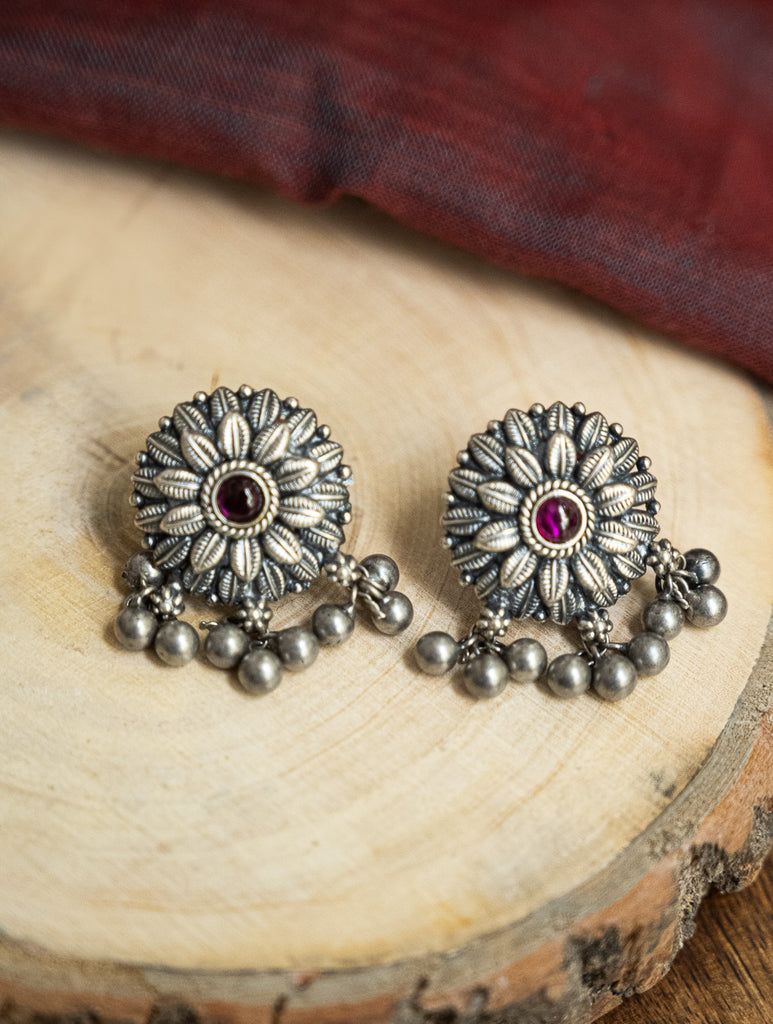 Pure Silver Traditional Maharashtrian Earrings - Shravani