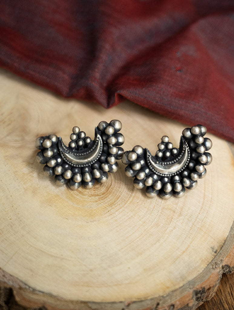 Pure Silver Traditional Maharashtrian Earrings - Soma's Crest