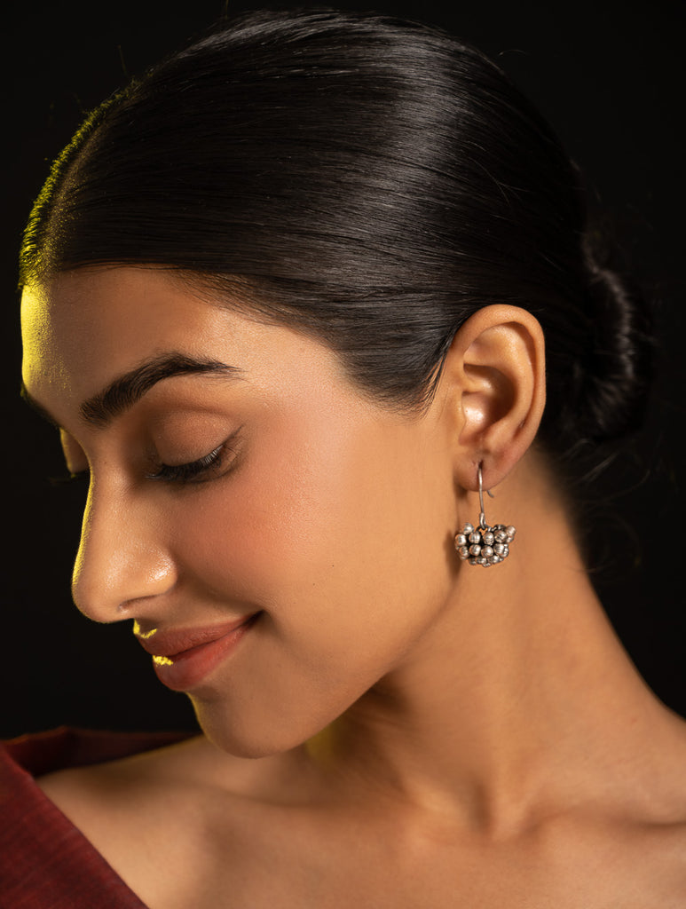 Pure Silver Traditional Maharashtrian Earrings - Vali