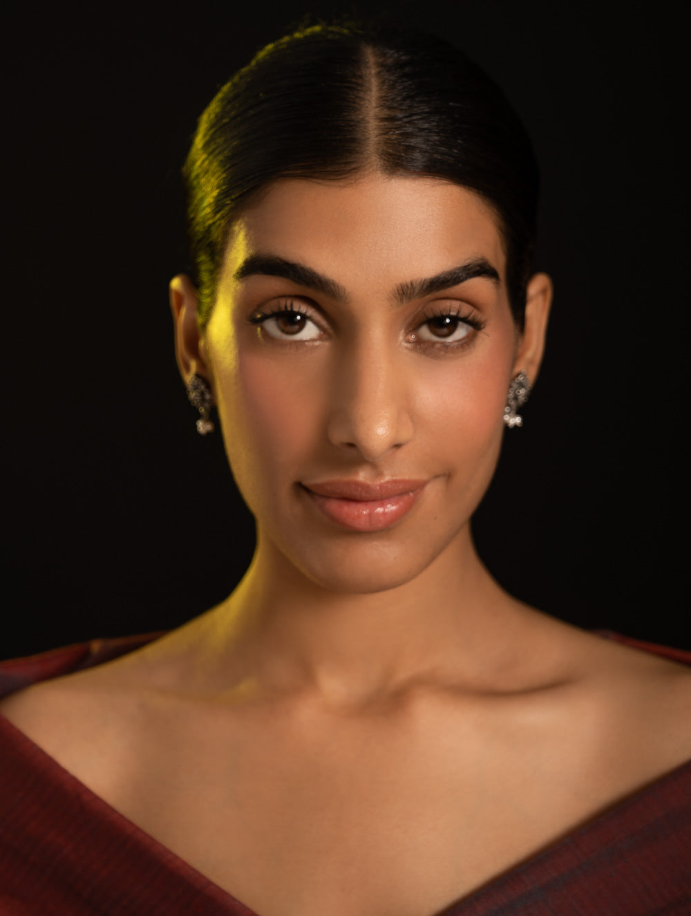 Load image into Gallery viewer, Pure Silver Traditional Maharashtrian Earrings -  Chandratara