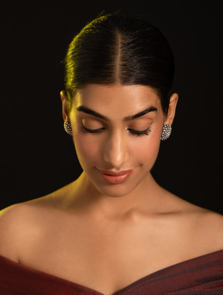 Pure Silver Traditional Maharashtrian Earrings -  Kusum Moti