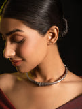 Pure Silver Traditional Maharashtrian Neckpiece - Classic Hasli