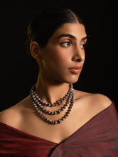 Load image into Gallery viewer, Pure Silver Traditional Maharashtrian Neckpiece - Javmani, Tri-String
