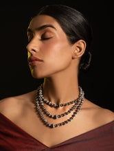 Load image into Gallery viewer, Pure Silver Traditional Maharashtrian Neckpiece - Javmani, Tri-String