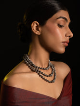 Load image into Gallery viewer, Pure Silver Traditional Maharashtrian Neckpiece - Javmani, Tri-String