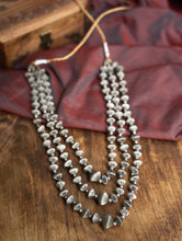 Load image into Gallery viewer, Pure Silver Traditional Maharashtrian Neckpiece - Javmani, Tri-String
