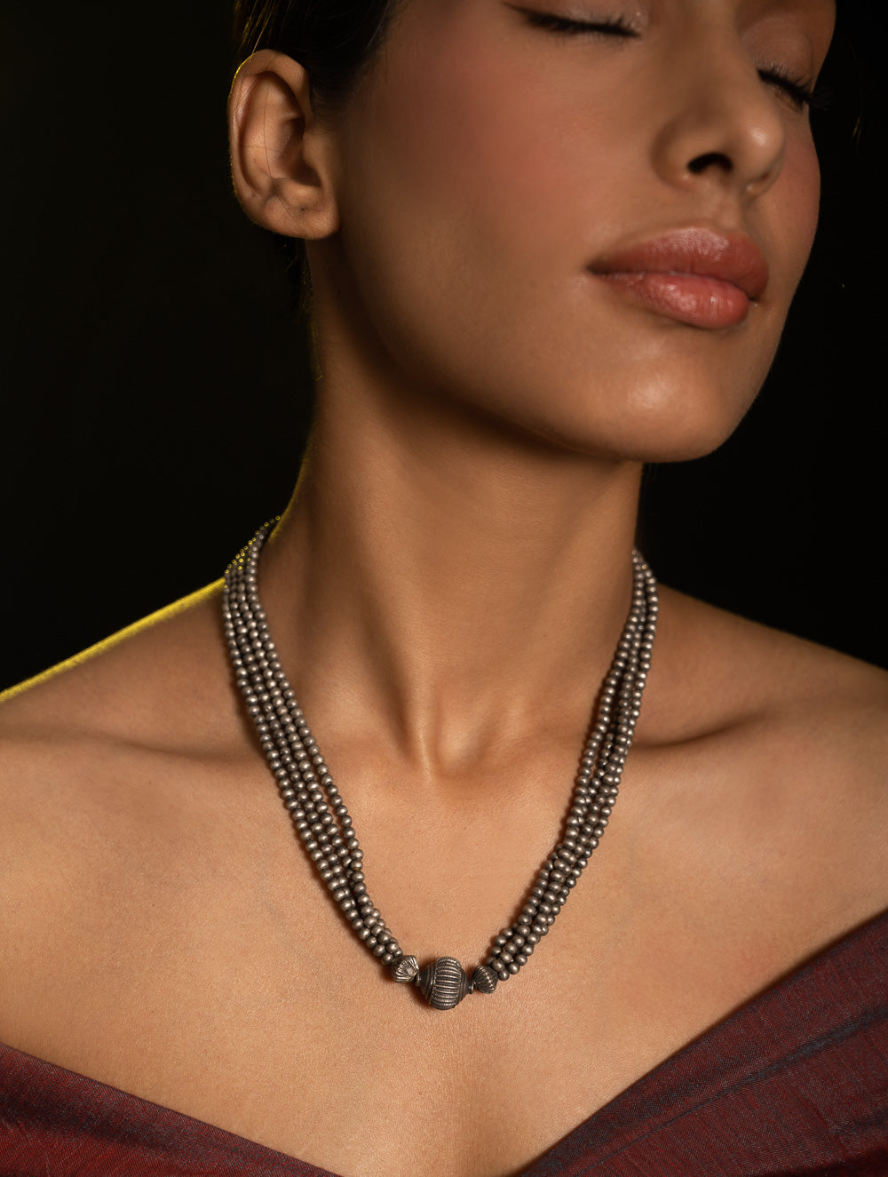 Load image into Gallery viewer, Pure Silver Traditional Maharashtrian Neckpiece - Jodhalepoth