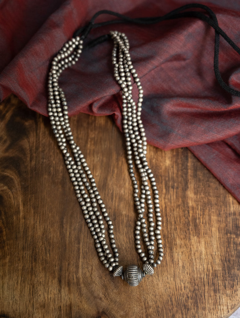 Pure Silver Traditional Maharashtrian Neckpiece - Jodhalepoth
