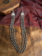 Load image into Gallery viewer, Pure Silver Traditional Maharashtrian Neckpiece - Mohanmal, Tri-String