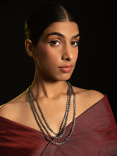 Load image into Gallery viewer, Pure Silver Traditional Maharashtrian Neckpiece - Pohehaar (Tri-String)