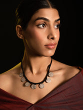 Load image into Gallery viewer, Pure Silver Traditional Maharashtrian Neckpiece - Putalihaar (7-Coin)