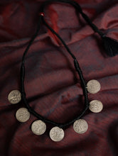 Load image into Gallery viewer, Pure Silver Traditional Maharashtrian Neckpiece - Putalihaar (7-Coin)