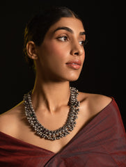 Pure Silver Traditional Maharashtrian Neckpiece - Saaz