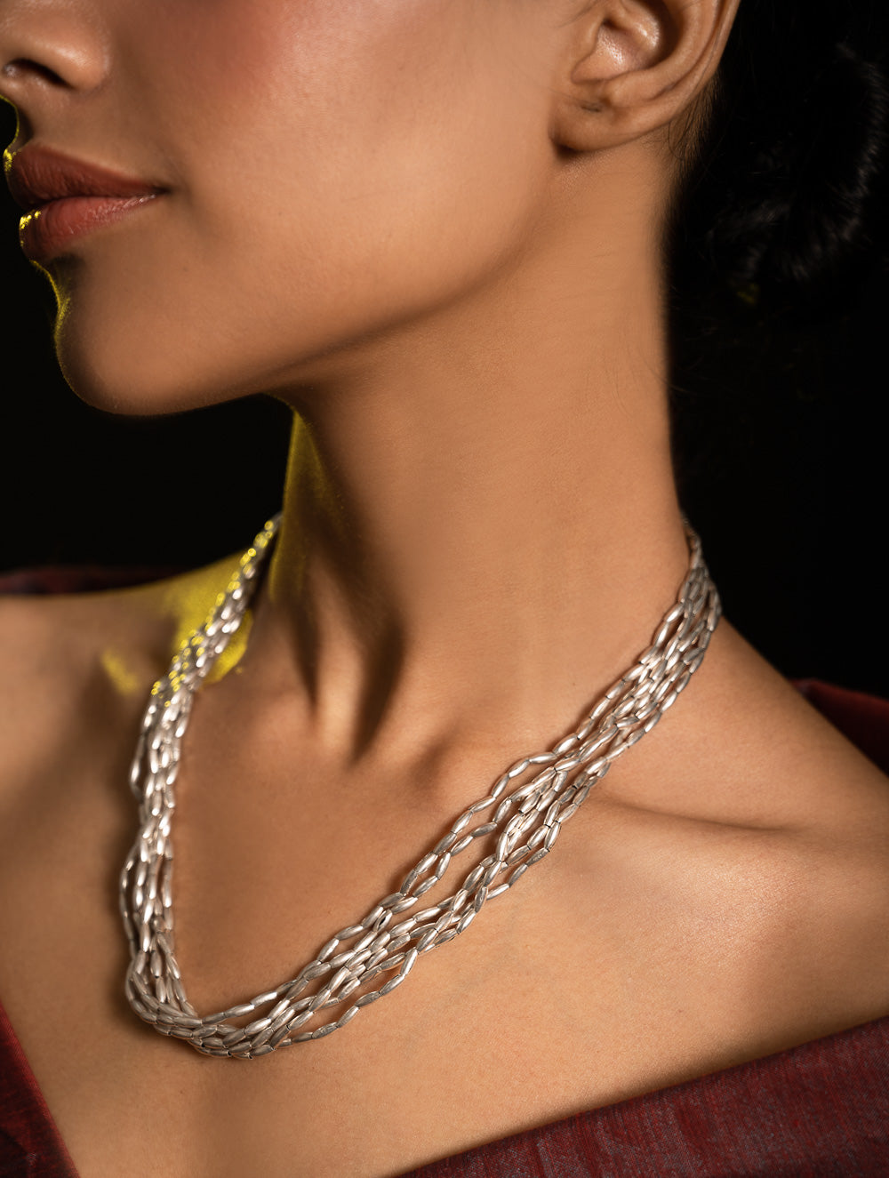 Load image into Gallery viewer, Pure Silver Traditional Maharashtrian Neckpiece - Tandulhaar