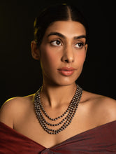 Load image into Gallery viewer, Pure Silver Traditional Maharashtrian Neckpiece -  Jondhalemani (4-Strings)