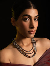 Load image into Gallery viewer, Pure Silver Traditional Maharashtrian Neckpiece -  Jondhalemani (4-Strings)