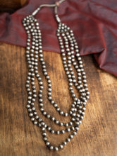 Load image into Gallery viewer, Pure Silver Traditional Maharashtrian Neckpiece -  Jondhalemani (4-Strings)