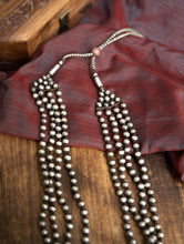 Load image into Gallery viewer, Pure Silver Traditional Maharashtrian Neckpiece -  Jondhalemani (4-Strings)
