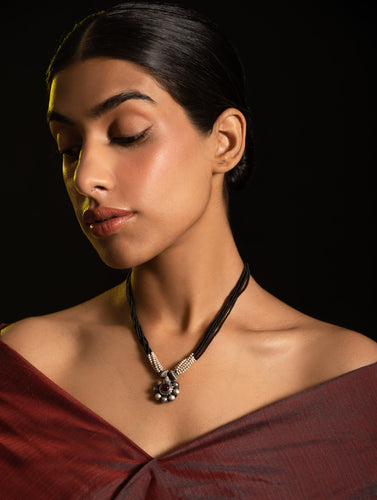 Pure Silver Traditional Maharashtrian Neckpiece -  Saaj Mangalsutra