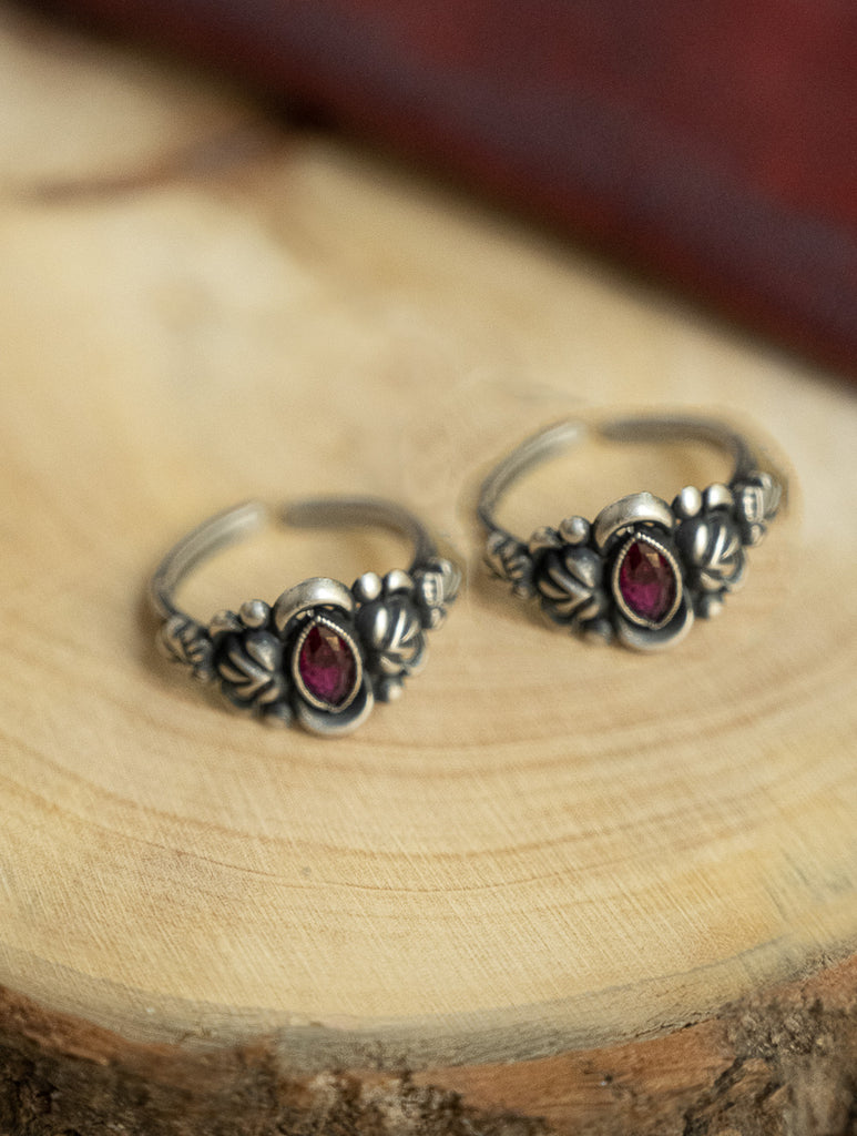 Pure Silver Traditional Maharashtrian Toe Rings - Nupura (Set of 2) 