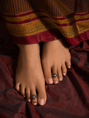 Pure Silver Traditional Maharashtrian Toe Rings - Sohali (Set of 2) 