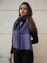 Load image into Gallery viewer, Pure, Handwoven Bhagalpur Tussore Silk Stole - Blues