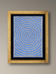 Handpainted Madhubani Painting - Matsya Mandala (Unframed - L 30 x W 22 inches)