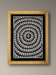 Handpainted Madhubani Painting - Fish Happy Dance (Unframed - L 22 x W 15 inches) 