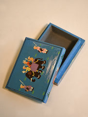 The Shahi Collection. Exclusive, Fine Kashmiri Art Decorative Box - Cerulean Sojourn