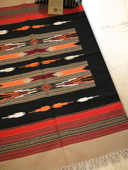 Handwoven Premium Cotton Warangal Dhurrie - Orugallu Rekha (L 5 ft x W 3 ft)