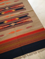 Handwoven Premium Cotton Warangal Dhurrie - Bhadrakali (L 5 ft x W 3 ft)